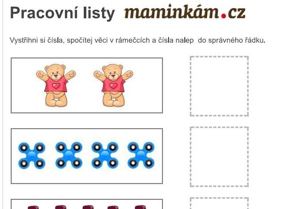 Pracovní listy pro předškoláky