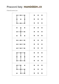 Pracovní listy pro předškoláky - zrakové vnímání 3 až 5 let - překresli správně tvar 9a